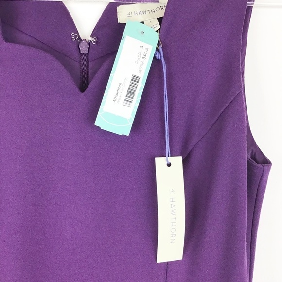41 Hawthorn Amari Purple Knit Dress l Size Small - Picture 6 of 8